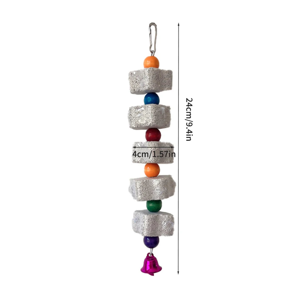 1PC Pet Teeth Grinding Volcanic Rock Toy for Parrots Hamsters Cage Accessories Bird Toy Chewing Toy