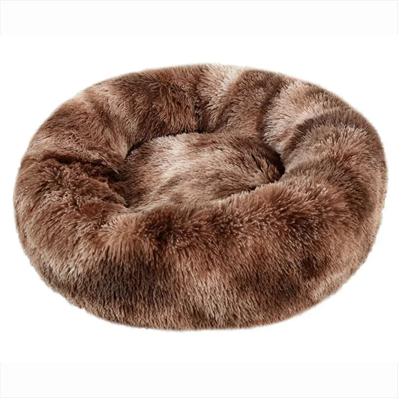 40-90cm 6 Tailles Lit Rond pour Animaux de Compagnie Grand Lit pour Chien Lit Super Doux pour Chat Niche en Peluche pour Chien Moyen Hiver Chaud Couchage