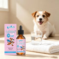 Gouttes de Soin au Collagène pour Animaux de Compagnie 60ML Formule Douce Améliore la Santé des Poils et de la Peau des Animaux Supplément Nutritionnel Quotidien Gouttes Liquides pour Chien