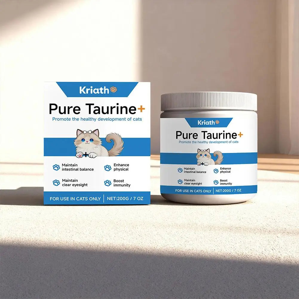 Poudre de Taurine pour Chats Formule Douce Soutient le Cœur, la Vue et la Santé Générale Complément de Soin Quotidien Pour le Confort et le Bien-Être