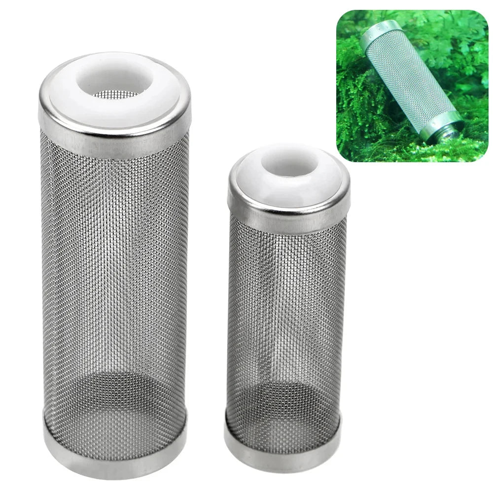 1PC Stainless steel water inlet protective sleeve, fish tank aquarium filter, water inlet filter screen sleeve