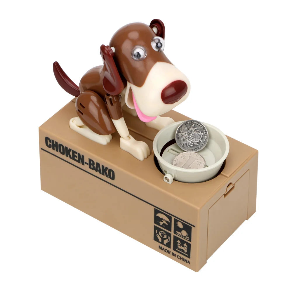 1PC Creative Electric Cartoon Eating Money Dog Piggy Bank Fortune Dog Piggy Bank Children'S Birthday Gift Toys