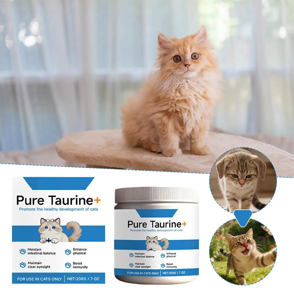 Poudre de taurine pour chat, formule douce pour le confort du corps de votre animal, massage et nutrition. Poudre de taurine pour chats.
