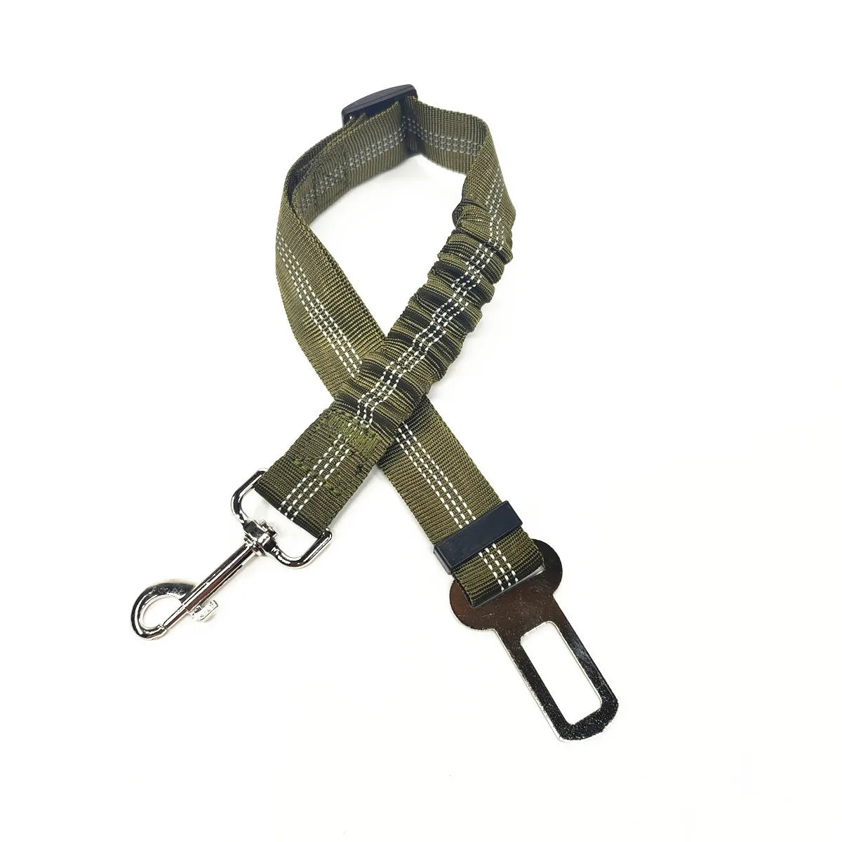 Cinturón de seguridad ajustable para perros, arnés para coche, nailon reflectante, amortiguación, elasticidad, accesorios de viaje para perros