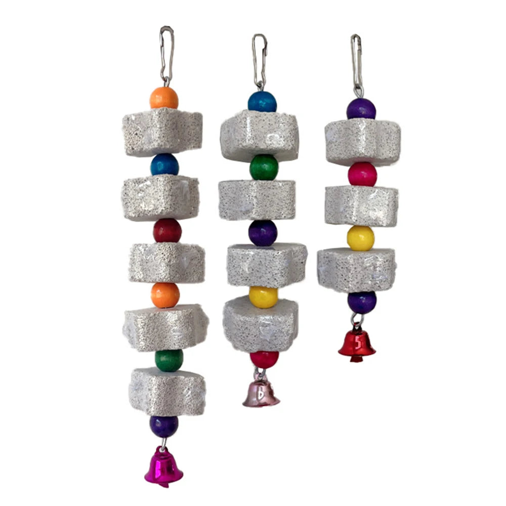 1PC Pet Teeth Grinding Volcanic Rock Toy for Parrots Hamsters Cage Accessories Bird Toy Chewing Toy