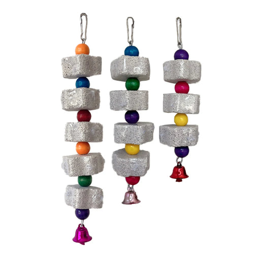 1PC Pet Teeth Grinding Volcanic Rock Toy for Parrots Hamsters Cage Accessories Bird Toy Chewing Toy