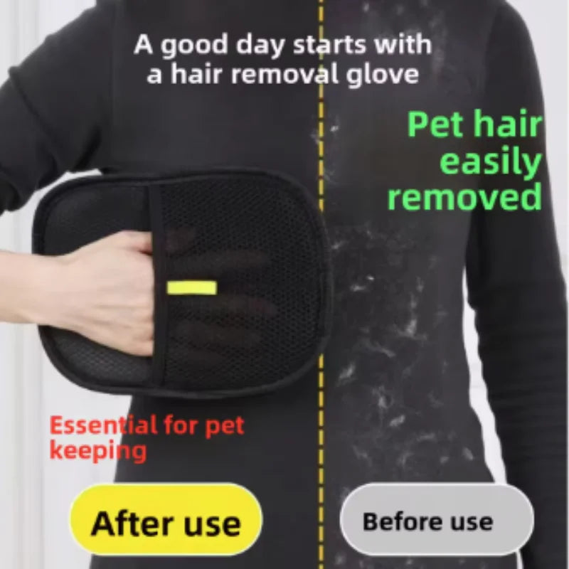 Gants réutilisables pour retirer les poils d'animaux, gants de toilettage double face pour canapé, tapis, maison, outil de ramassage des poils d'animaux, accessoires pour animaux de compagnie