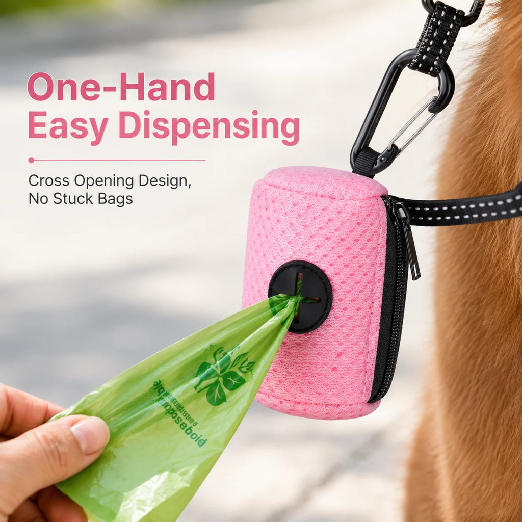 Distributeur de sacs à déjections canines suspendable, porte-sacs à crottes pour chiens, distributeur de sacs poubelle pour la promenade des chiens, fournitures pour animaux de compagnie