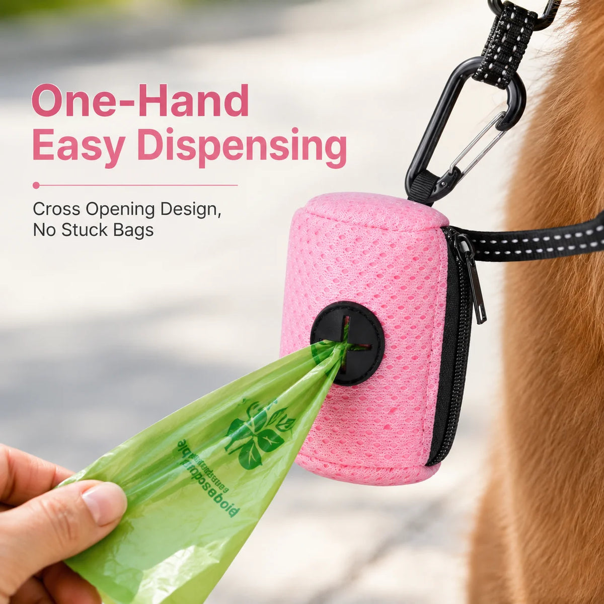 Distributeur de sacs à déjections canines suspendable, porte-sacs à crottes pour chiens, distributeur de sacs poubelle pour la promenade des chiens, fournitures pour animaux de compagnie