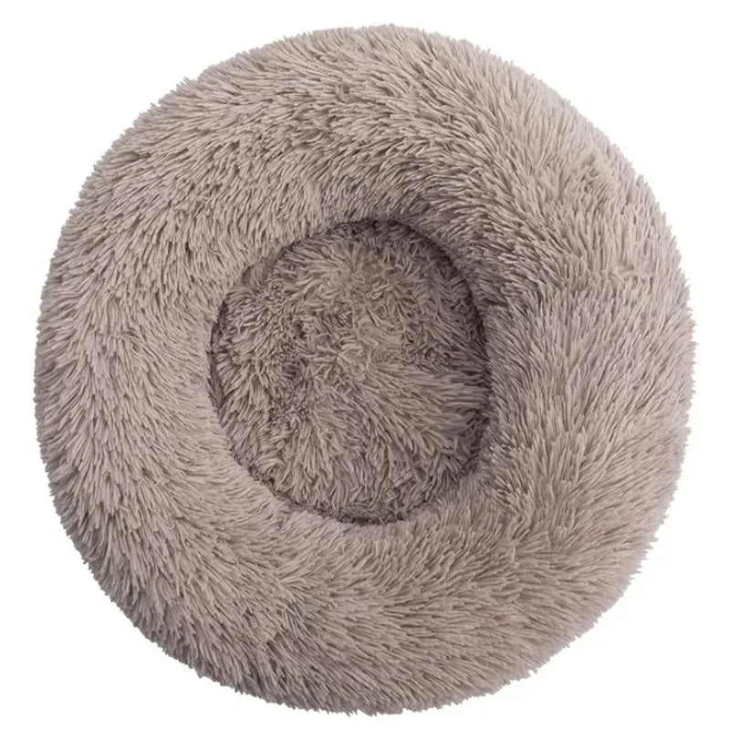 40-90cm 6 Tailles Lit Rond pour Animaux de Compagnie Grand Lit pour Chien Lit Super Doux pour Chat Niche en Peluche pour Chien Moyen Hiver Chaud Couchage