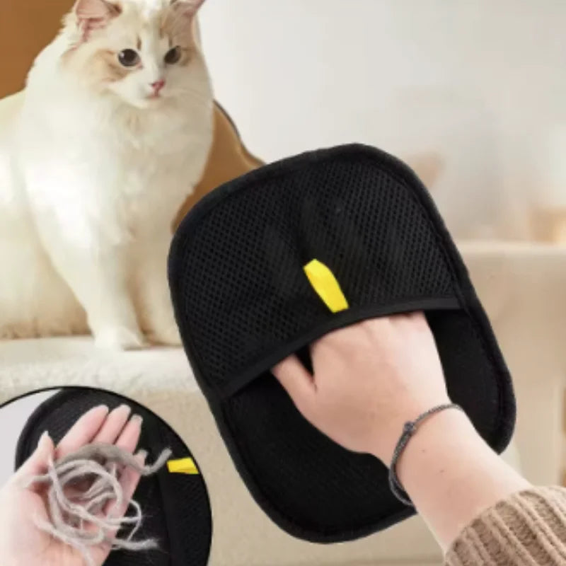 Gants réutilisables pour retirer les poils d'animaux, gants de toilettage double face pour canapé, tapis, maison, outil de ramassage des poils d'animaux, accessoires pour animaux de compagnie