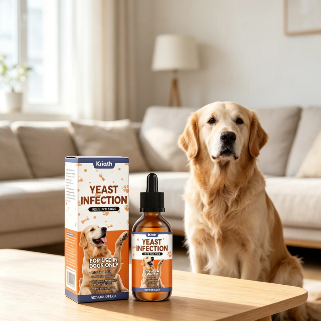 Kriath Gouttes de complément alimentaire pour chiens Favorisent l'absorption des nutriments Améliorent la défense immunitaire Formule douce Complément liquide oral pour chiens