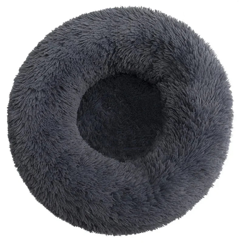 40-90cm 6 Tailles Lit Rond pour Animaux de Compagnie Grand Lit pour Chien Lit Super Doux pour Chat Niche en Peluche pour Chien Moyen Hiver Chaud Couchage