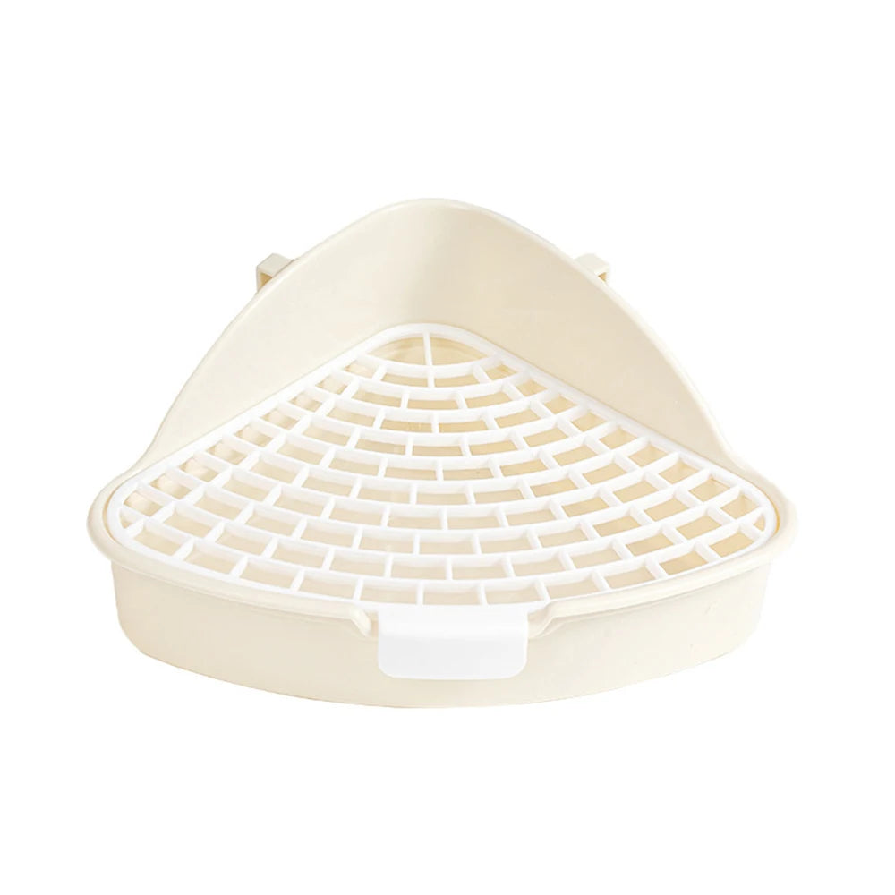 1PC Triangle Potty Corner Litter Box for Small Animals for Rabbits and Hamsters Design Easy to Space-Saving Toilet Tray