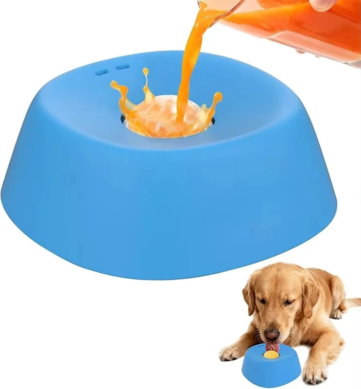 Gamelle Anti-Glouton Antidérapante pour Chien 3/4 Tasse - Jouet à Lécher pour Friandises Liquides Bouillon d'Os Yaourt