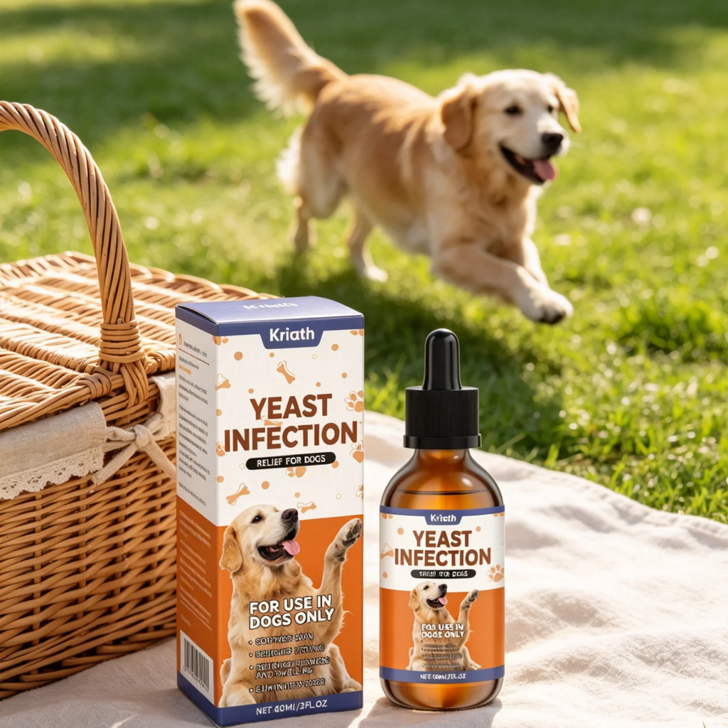 Kriath Gouttes de complément alimentaire pour chiens Favorisent l'absorption des nutriments Améliorent la défense immunitaire Formule douce Complément liquide oral pour chiens