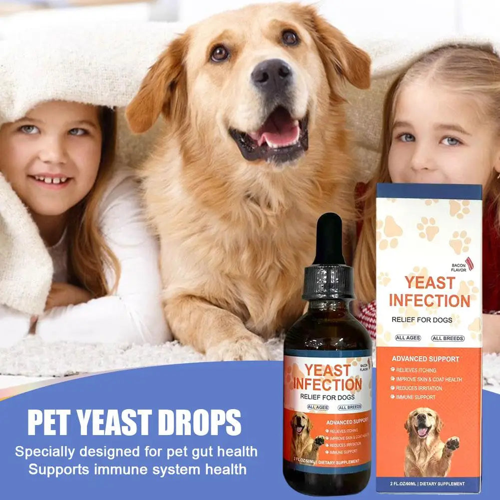 60ml Pet Yeast Drops Gentle Care Supplement To Maintain Healthy Coat and Skin Regulate Digestive System Pet Care Drops