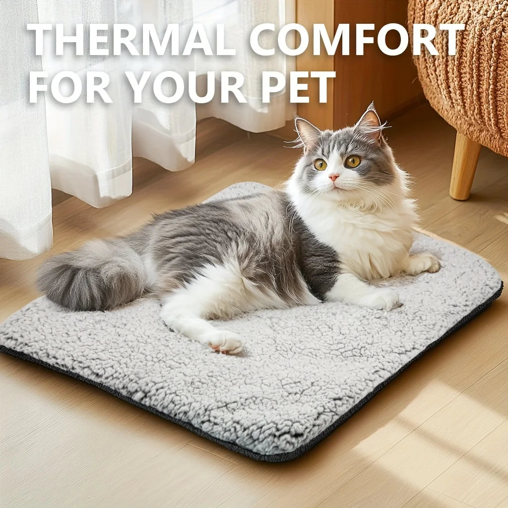 Manta de Almohadillas Autocalentables para Mascotas, Colchoneta Térmica Cálida Lavable para Cachorros y Perros, Cama Térmica para Gatos y Perros