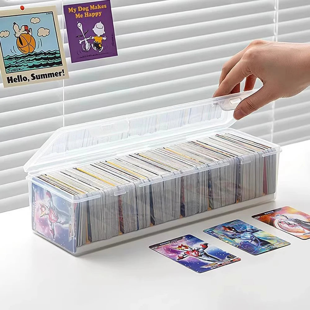 1PC Transparent Clamshell Storage Box Game Cards Card Storage Box Portable Board Game Plastic Box Organizer Box