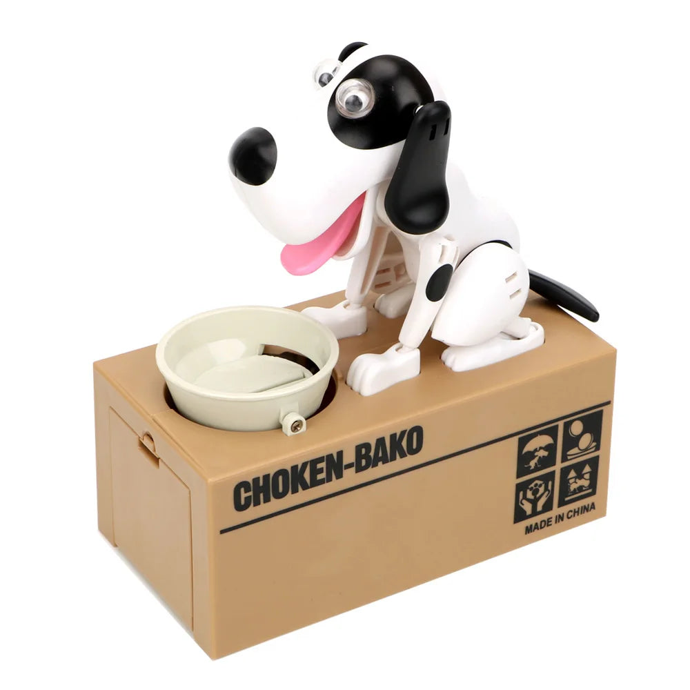 1PC Creative Electric Cartoon Eating Money Dog Piggy Bank Fortune Dog Piggy Bank Children'S Birthday Gift Toys