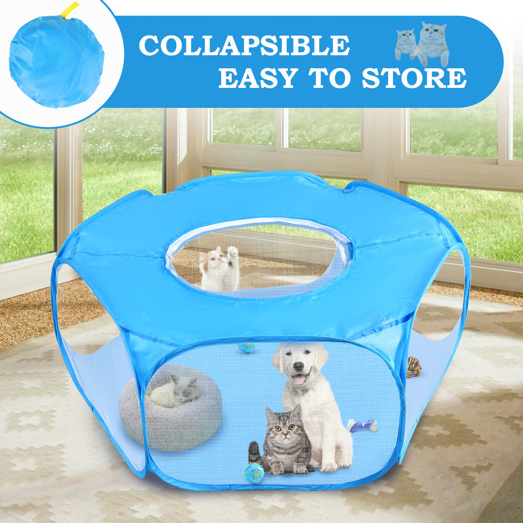 Foldable Minipet Fence Outdoor Indoor Game Exercise