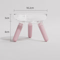 Pet Cat And Dog Feeding Bowl Household Cat And Dog Drinking Water Anti-knock Feeder Transparent Glass Bowl Cat Bowl