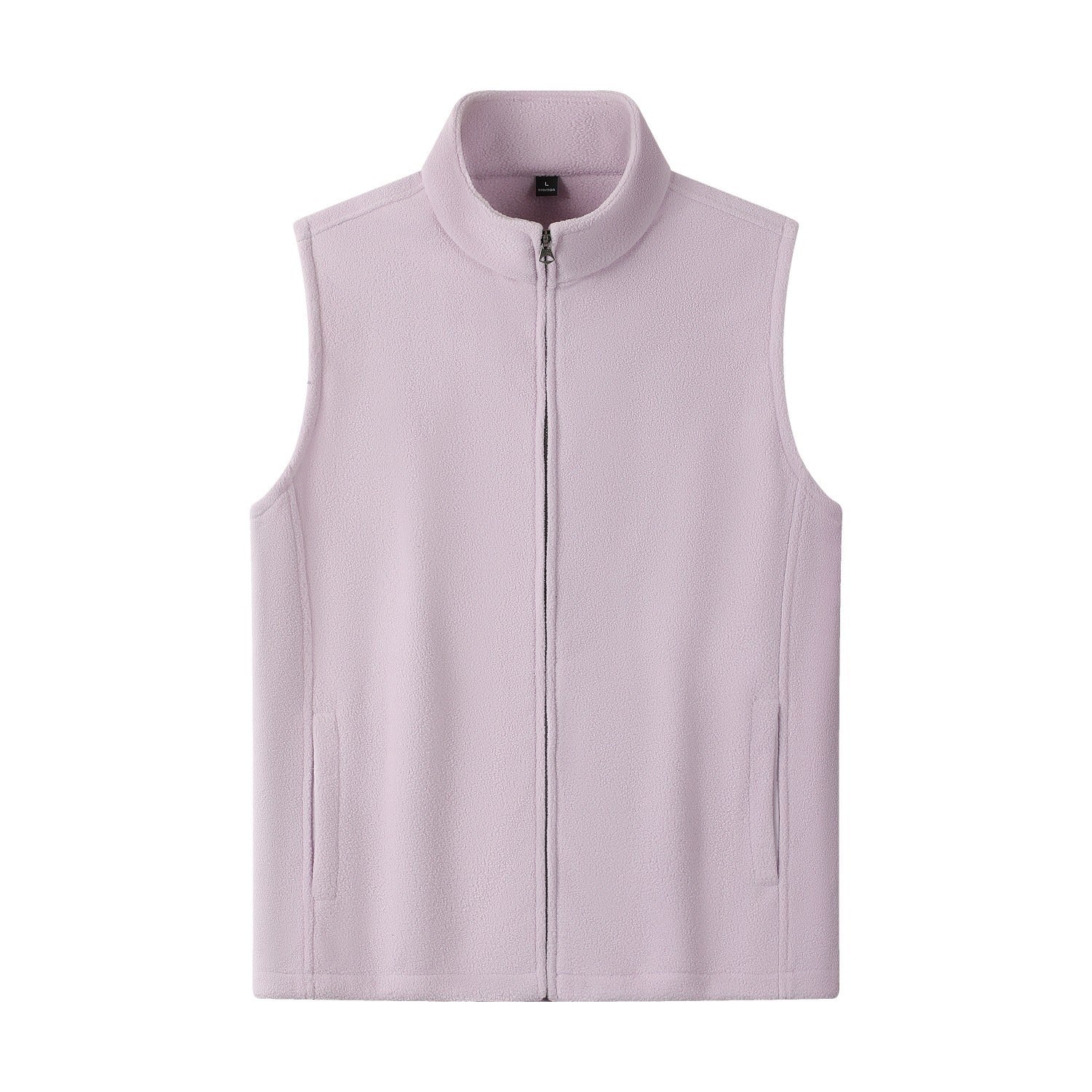 Zipper Stand Collar Double-sided Fleece Cardigan Fleece Vest