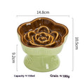 Dogs And Cats Prevention Black Chin High Foot Neck Protector Anti-tumble Pet Ceramic Bowl