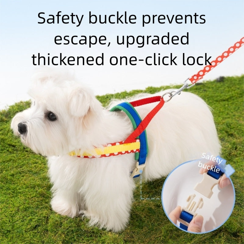 Saddle-type Chest And Back Dog Leash, Dog Walking Leash For Small And Medium-sized Dogs, Explosion-proof And Impact-resistant Pet Dog Leash
