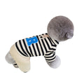 Autumn And Winter Puppy Clothing, Casual Striped Four-legged Thin Warm Hoodie, Small And Medium-sized Dog Bichon Frise Pet Clothing