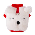 Cute Plush Bear Pet Jacket With Leash Ring, Adorable 3D Bear Face Dog Coat For Small Dogs