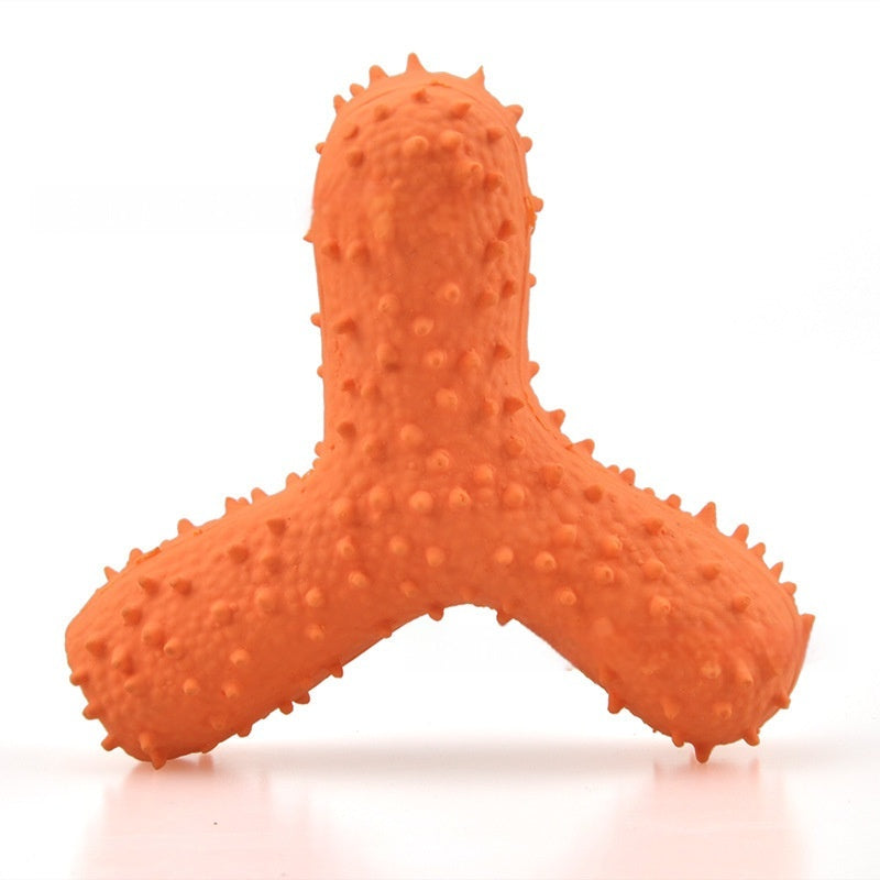 Pet Latex Toys Barbed Bone Sound Toy Tooth Cleaning