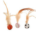 Cat Toys, Self-entertainment Balls, Feather Bouncy Balls, Cat Toys, Cat Self-entertainment And Boredom Relief, Dog Interactive Toys, Pet Supplies
